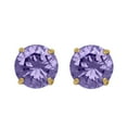 thumbnail image 1 of Boucles d'Oreilles Vissées en Or Jaune 14k Zircon Cubique 5-mm - June, 1 of 1