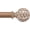 White Wood, variant on Boho Black Curtain Rod, 1 Inch Decorative Adjustable Heavy Duty Curtain Rods for Windows 30 to 56 Inch, Rustic Window Treatment Rods with Handmade Leaf Finials, Easy Installation