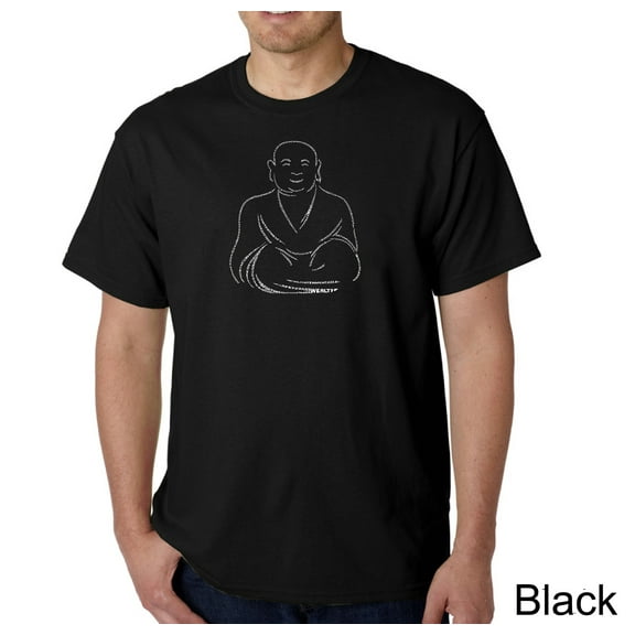 LA Pop Art Men's Word Art T-Shirt - POSITIVE WISHES