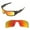 Black-Orange, variant on Walleva Ice Blue Replacement Lenses for Oakley Oil Rig Sunglasses