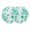 Green, variant on Spring Flowers Round 13 Inch Placemats Set of 2, Green Blossom Watercolor Botanical Florals HeatResistant Non Slip Place Mats for Dining Table, Wipeable Braided Kitchen Table Mats for Housewarming