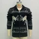 thumbnail image 3 of Suéter cálido de otoño e invierno para hombre, cárdigan de punto con estampado de ciervo, cárdigan de gran tamaño para la calle, prendas de punto informales vintage para Navidad, 3 of 5