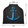 thumbnail image 2 of PKQWTM Anchor Icon Black Textured Nursing Cover Baby Breastfeeding Infant Feeding Cover Baby Car Seat Cover, 2 of 2