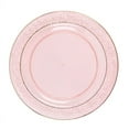 BalsaCircle 10 Blush 10" Round Plastic Salad Plates Gold Hammered Trim Party Tableware - Walmart.com