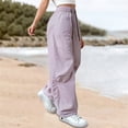 thumbnail image 4 of iHPH7 Wide Leg Sweatpants Women Casual Pants for Women Jogger Pants for Women Workout Sweatpants Women Workout Pants Women Gym Pants Women Lounge Pants Women Purple M, 4 of 9