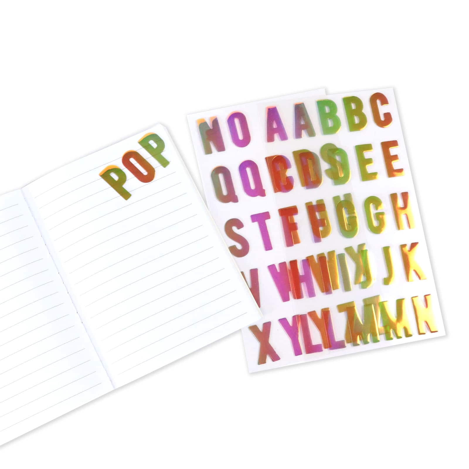 Recollections Iridescent Alphabet Stickers, 12 Pack