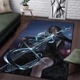 thumbnail image 2 of Hermosa alfombra bivariada con pintura de fantasmas para sala de estar, área grande, decoración del hogar bohemia suave negra100x150cm (39x59 pulgadas)100x150cm (39x59 pulgadas) zhangmengya unisex, 2 of 2
