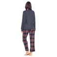 thumbnail image 2 of Ashford & Brooks Women’s Pajama Set | Cotton Knit Top & Flannel Pants Sleepwear PJs, 2 of 5
