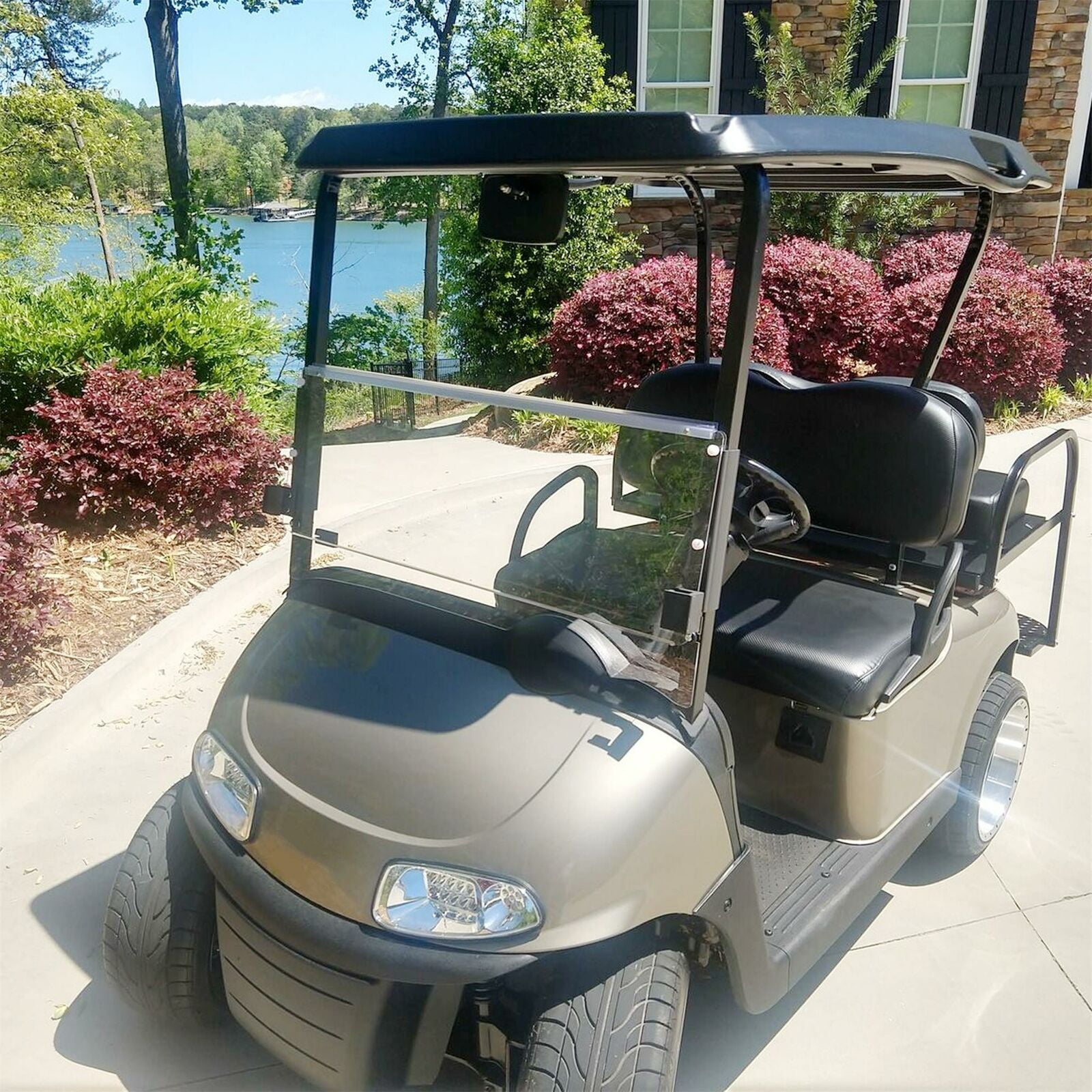 Folding Clear Windshield For 2008-2019 EZGO RXV Golf Cart Part Fold