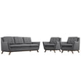 thumbnail image 2 of Modway Beguile 3 Piece Upholstered Fabric Living Room Set in Gray, 2 of 6