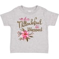 thumbnail image 3 of Inktastic Thankful and Blessed Inspirational Saying with Pink Flowers Boys or Girls Toddler T-Shirt, 3 of 5