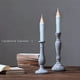 thumbnail image 2 of Velas Cónicas Sin Llama LED Primitivas Sumergidas A Mano Cera Real () Blanco, 2 of 3