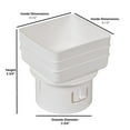 thumbnail image 2 of Plastic Universal Downspout to Drain Tile Adapter (4X4X4 WHITE), 2 of 4