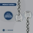 thumbnail image 5 of Five Oceans 5/16-Inch x 10-Foot Boat Anchor Lead Chain with Stainless Steel Shackles, High Test G4 Calibrated Stainless Steel Chain- FO4492-S10, 5 of 8