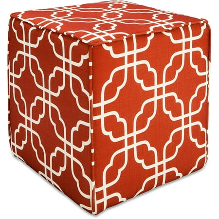 Better Homes and Gardens Pouf Ottoman, Interlock Grid
