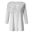 thumbnail image 4 of Shwomsmer Womens T Shirts Women Fashion Print Casual Point Sleeve Round Neck T Shirt Top Juniors Graphic Tops, 4 of 4