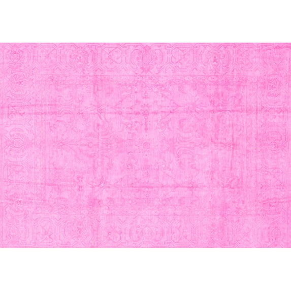 Ahgly Company Indoor Rectangle Oriental Pink Traditional Area Rugs, 2' x 4'