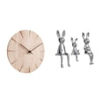 thumbnail image 1 of Reloj de pared redondo,Reloj de pared de madera para decoración de sala de estar,Reloj de pared de madera para dormitorio creativo,Escultura de figura,Estatua sentada Figura Escultura Adorno, 1 of 8