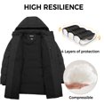 thumbnail image 4 of Soularge Women's Plus Size Winter Coat Warm Puffer Coat Thicken Winter Outerwear Jacket Black 5X, 4 of 7