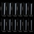 thumbnail image 2 of 420 PCS Tapered Square Nail Tips, Clear Nail Tips for Acrylic Nails Professional, Half Cover Extra Long False Nail Tips Fake Artificial Nail Extension French Nails for Nail Salon Home DIY,12 Sizes, 2 of 6