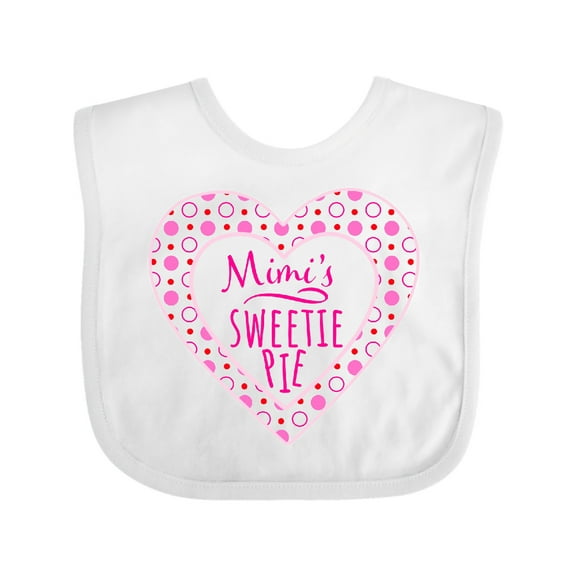 Inktastic Mimi's Sweetie Pie with Pink Hearts Boys or Girls Baby Bib