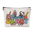 thumbnail image 1 of A Multi-Purpose Zippered Pouch With Easter Prints Linen Fabric Carry Case For Organizing Cosmetics Stationery And Travel Items, 1 of 7