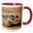 Red/White, variant on 3drose, Brazil, Mato Grosso, the Pantanal, Rio Cuiaba, Black Caiman., 11oz Two-tone Yellow Mug