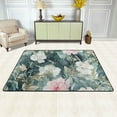 thumbnail image 3 of YFYANG 72"x48" Non-Slip Flannel Carpet Doormat, Living Room Bedroom Office Decorative Area Rugs, Indoor Vintage Watercolor Floral Doodle Pattern Floor Mats, 3 of 7