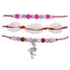 thumbnail image 2 of Qarigey 3 piezas de pulseras con cuentas, conjunto de joyería de muñeca étnica ajustable para mujer, accesorios populares elegantes, cadena de mano Ropa, zapatos y accesorios Miscelánea Qarigey AP010282-00, 2 of 6