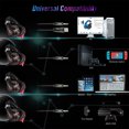thumbnail image 4 of Onikuma Auriculares con cable con micrófono USB Estéreo Auriculares de Gaming Control de volumen Sonido Sonido Audio Auriculares Accesorios Negro Rojo sidaley EL005821-01B, 4 of 7