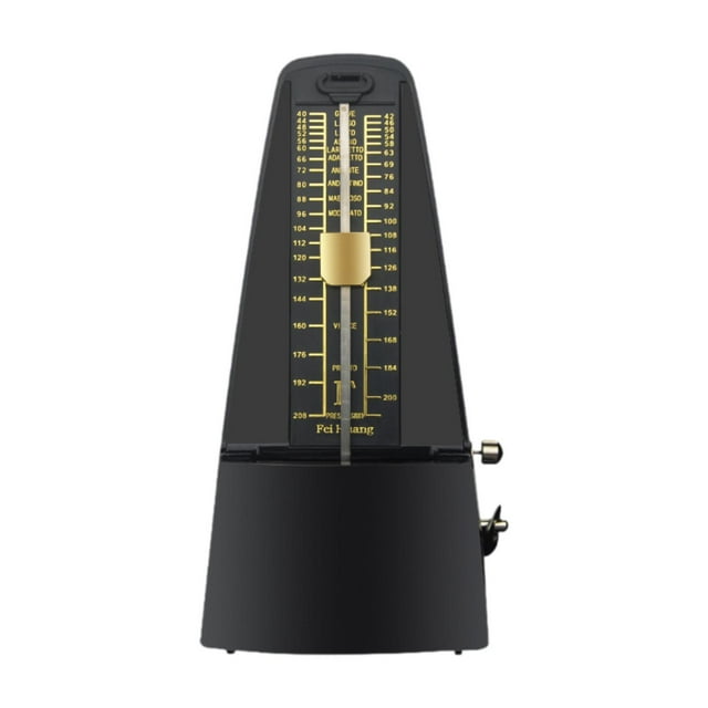 TISHITA Métronome Mécanique Réglable Son Fort pour Cello Saxophone Ukulélé Tambours Noir