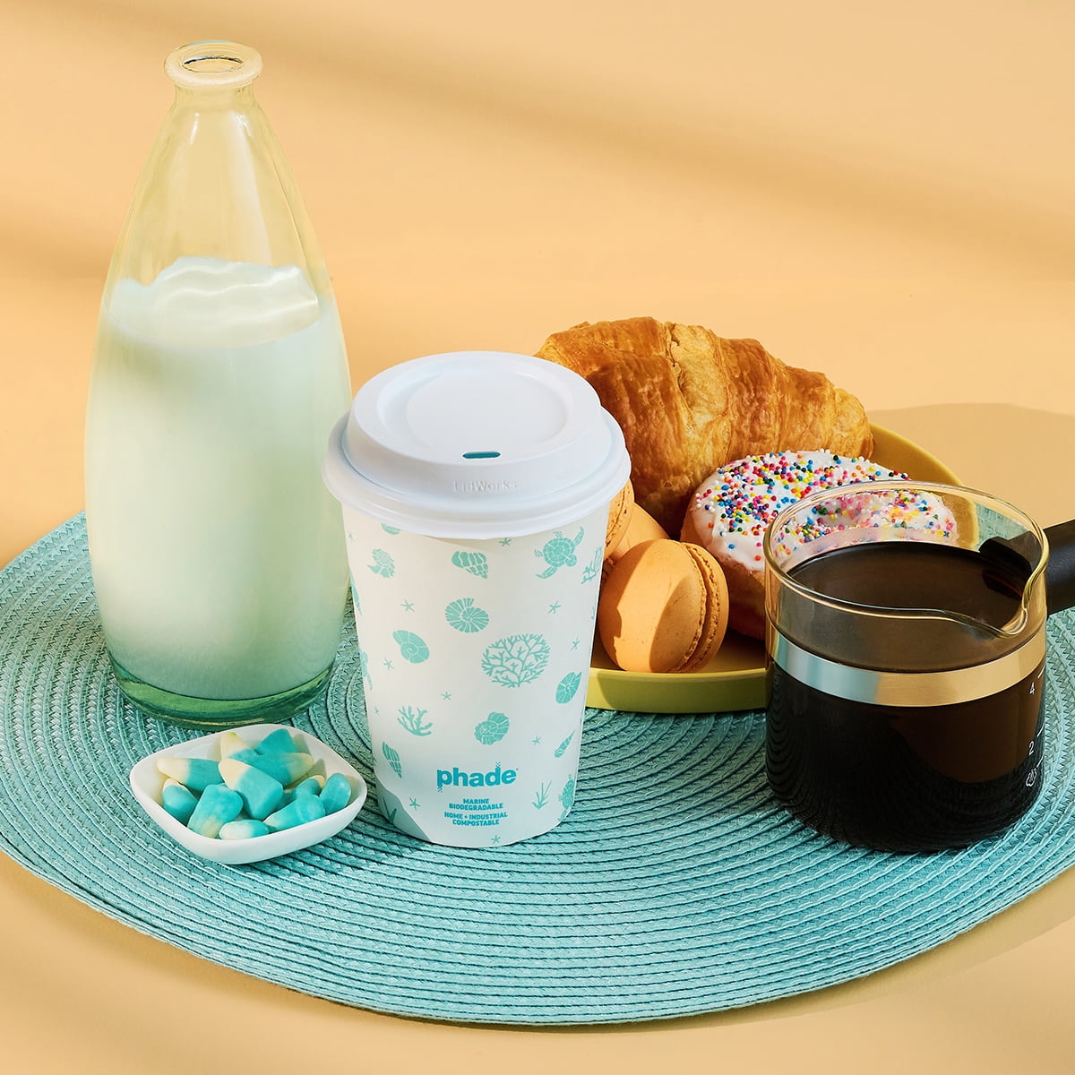 Phade Marine Biodegradable and Compostable Paper Hot Cups with