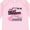 thumbnail image 4 of Inktastic I Love My Great Grandma- Breast Cancer Awareness- Hope, Support, Love Boys or Girls Long Sleeve Baby Bodysuit, 4 of 5