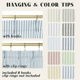 thumbnail image 2 of AIR-Dusty Blue Curtains for Kitchen,Pinch Pleated Coastal Slate Blue Pattern Curtains for Bathroom 24 Inch Length, 2 of 4