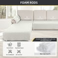 thumbnail image 3 of TOPCHANCES Waterproof L Shape Sofa Cover Couch Chair Cover Chaise Slipcover Settee Protector Mat for Pet Dog Kids (Off-white, Size: L ), 3 of 8