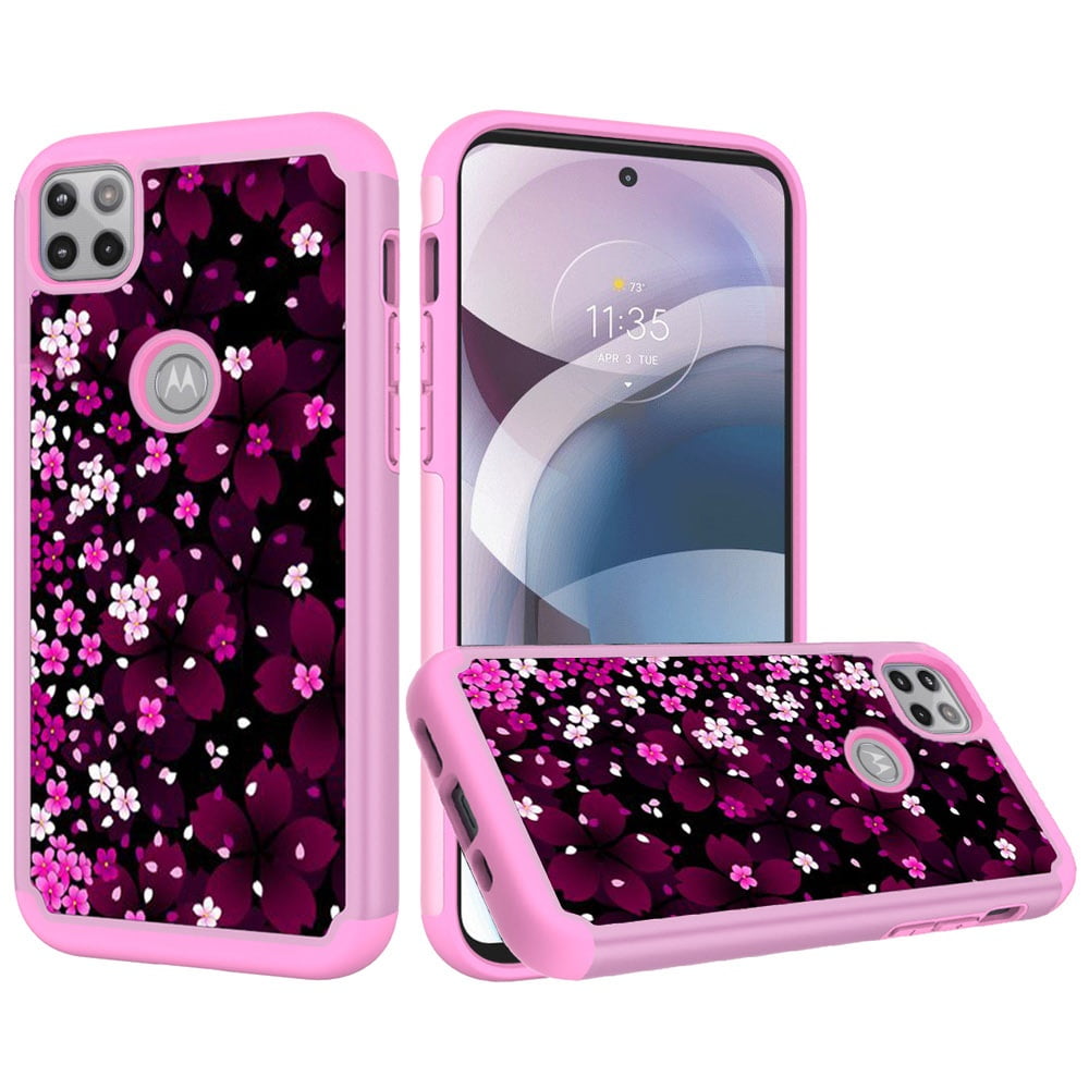 For Apple Iphone Se2 87 Beautiful Design Leather Feel Tough Hybrid Case Cover Vibrant Flowers Walmart Com