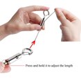 thumbnail image 3 of CHUANK 2PCS Adjustable Picture Lanyard Restaurant Hanging Rope Heavy Duty Mirror Hanging Wire with Loop and Hook 2m/78.74inch, 3 of 10