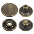 thumbnail image 1 of Uxcell 30Set Presilla de Botón de 15 mm, Cierre de Metal para Cuero, Bronce, 1 of 7