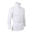 thumbnail image 4 of Yuanlong Mens T-Shirts Solid Long Sleeve High Neck With Face Mask Thick Slim Tops Winter Layyering Wear Warm Base Shirts, 4 of 9