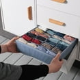thumbnail image 2 of SEARCHI Clothes Organiser Drawers Washable Underwear Storage Box Jeans Foldable Closet Dividers Box PP lined stiff version for Socks, Neck Ties, Scarves, 2 of 6