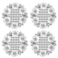 thumbnail image 1 of Heritage Lace FT-0900W-S Treillis Floral de 9 Po Napperons Ronds&44; Blanc - Lot de 4, 1 of 1