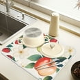 thumbnail image 2 of Yayeee Dish Drying Mat for Kitchen Counter 18" x 24" Microfiber Super Absorbent Coffee Decorative Pad, Strawberry Pattern, 2 of 9