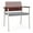 Mahogany-Gray, variant on Avon Reception Oversize Chair UPH Seat HPL Back / Silver Steel / Walnut / Blue