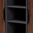 thumbnail image 5 of Pemberly Row Two-Tone Wood 2-Door Shoe Cabinet in Walnut Brown and Gray, 5 of 10