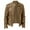 Khaki, variant on Men Leather Zip up Jacket, Stand Collar Motorcycle Jacket Long Sleeve Windproof Outwear Coat Gray 5XL