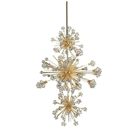 

11639-018-FR001-Allegri Lighting-Constellation - Fifty Light 3-Tier Pendant Gold E12 Candelabra Chrome Finish with Firenze Clear Crystal