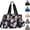 Black Pink Floral, variant on General Diaper Bag Tote with Pacifier Case, Baby Bag for Women with Shoulder Straps, Travel Diaper Tote for for Mom and Dad Medium Size, Black