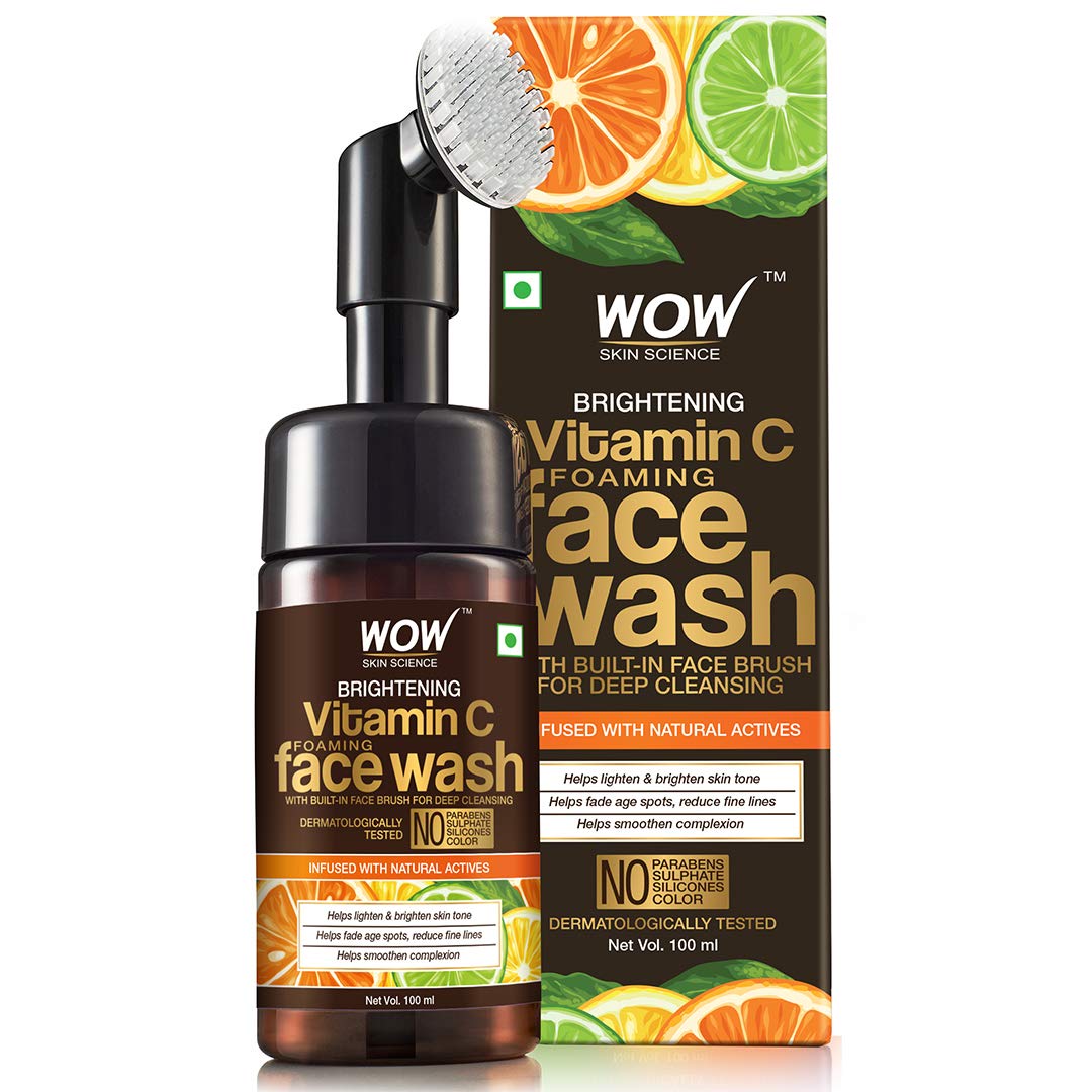 WOW Skin Science Vitamin C Foaming Face Wash with Brush - 100ml 