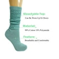 thumbnail image 2 of 12 Pairs Extra Long Slouch Socks with Thin Sole Shoe Size 5 to 10 (Aqua Green), 2 of 13