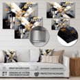 thumbnail image 4 of Designart "Depth Corner in Black and Gold III" Abstract Shapes Metal Art Print, 4 of 5
